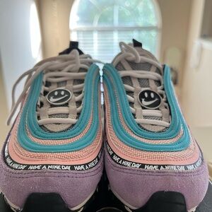 Nike Air Max 97 with Teal and Pink Accents